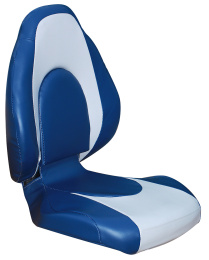 Сиденье Racing складная спинка, серое с синим (10253856)